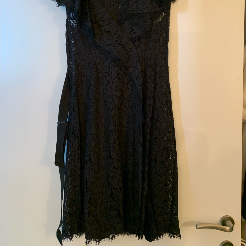 bcbg black dress lace Silk Lace Black Dress